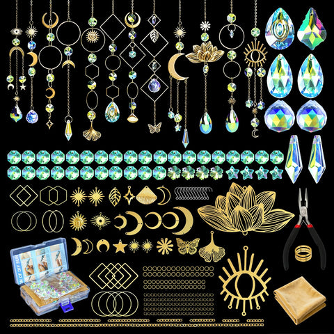 Beanewone DIY Suncatchers 300pcs parts for custom rainbow window decor.