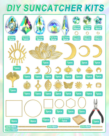 Beanewone DIY Suncatchers large metal shapes create bold pendant designs.