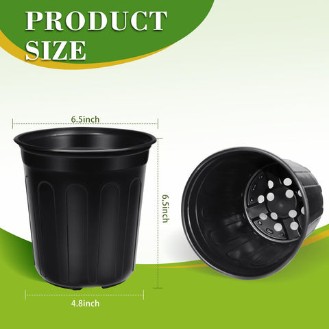 BeapTcely 1-gallon nursery pots side view highlights durable plastic for long-term use