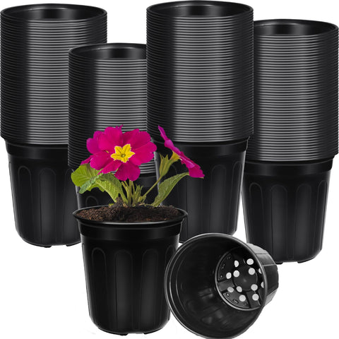 BeapTcely 1-gallon nursery pots top view shows sturdy reusable seedling containers