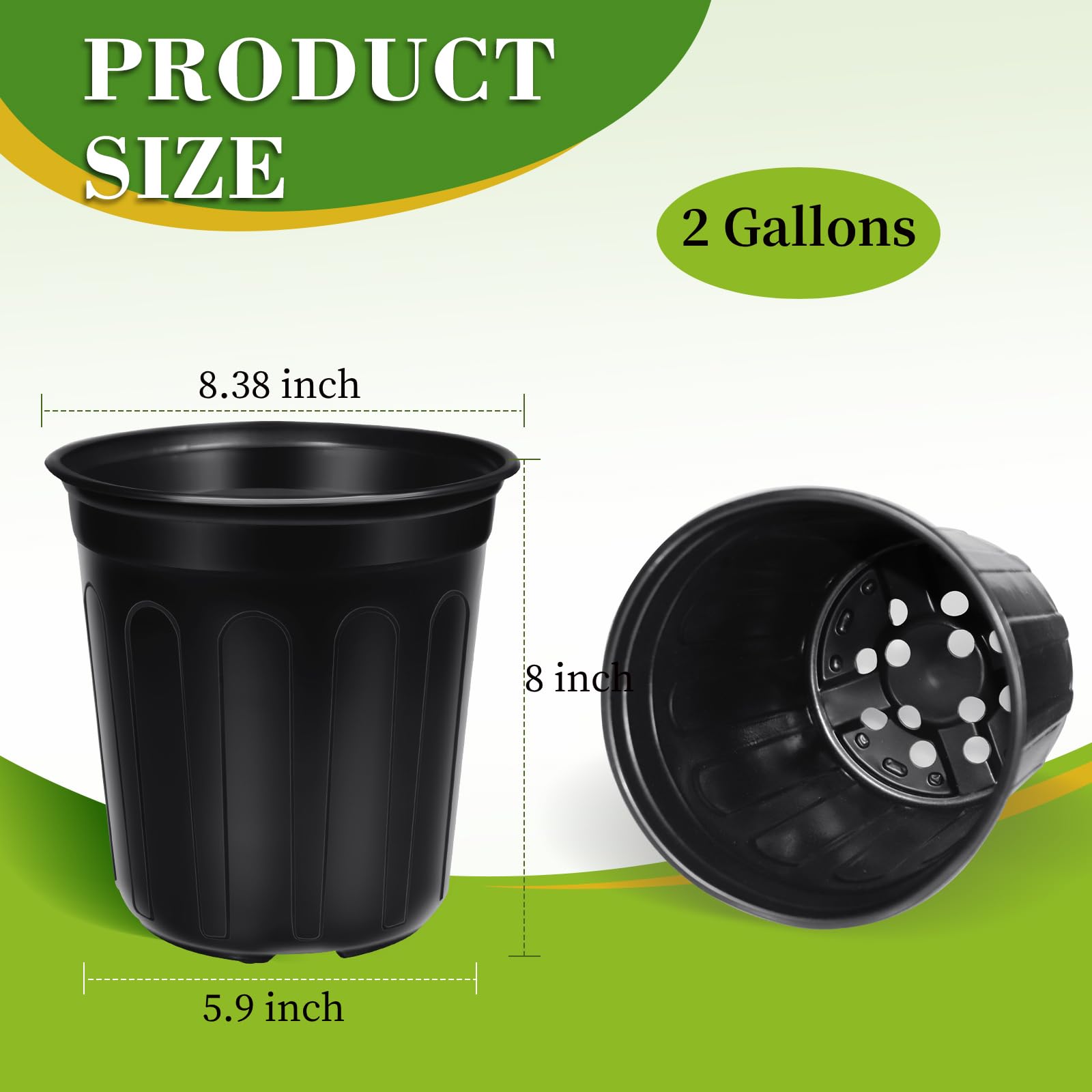BeapTcely 2-gallon nursery pot side angle highlighting flexible plastic design