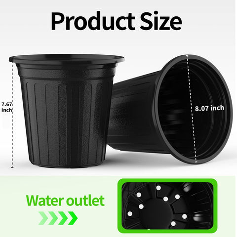 BeapTcely 2-gallon planter pot showing drainage holes for healthy root airflow.