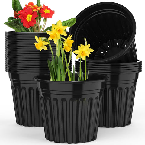 BeapTcely 5-gallon nursery pot with drainage hole for seedlings.