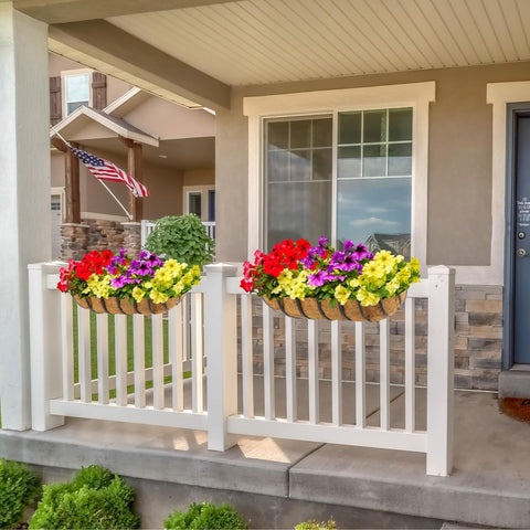 BeapTcely versatile planters suit fences, porches, and windows.