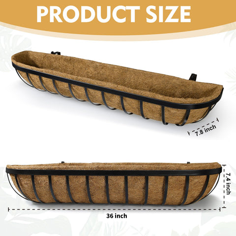 BeapTcely coconut liner planter demonstrates easy installation on railings.