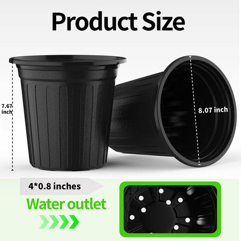 BeapTcely drainage-hole nursery pots keep soil balanced and prevent root rot.