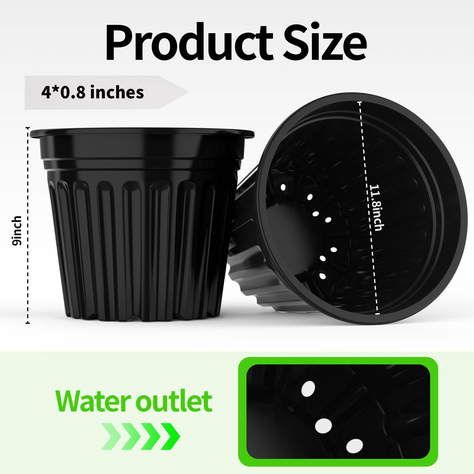 BeapTcely nursery pots with drainage holes for balanced moisture