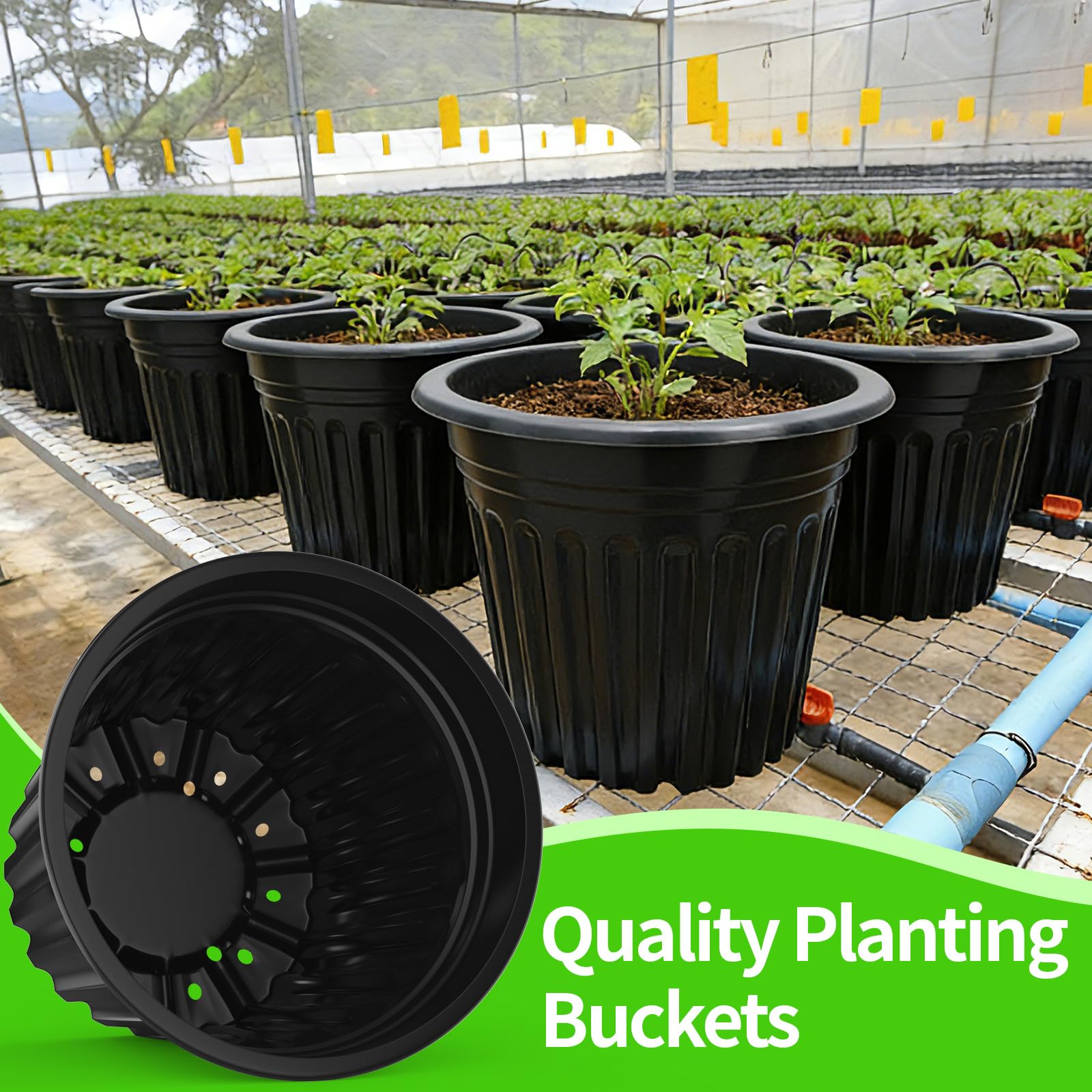 BeapTcely lightweight plastic nursery pot, durable and reusable for indoors or outdoors