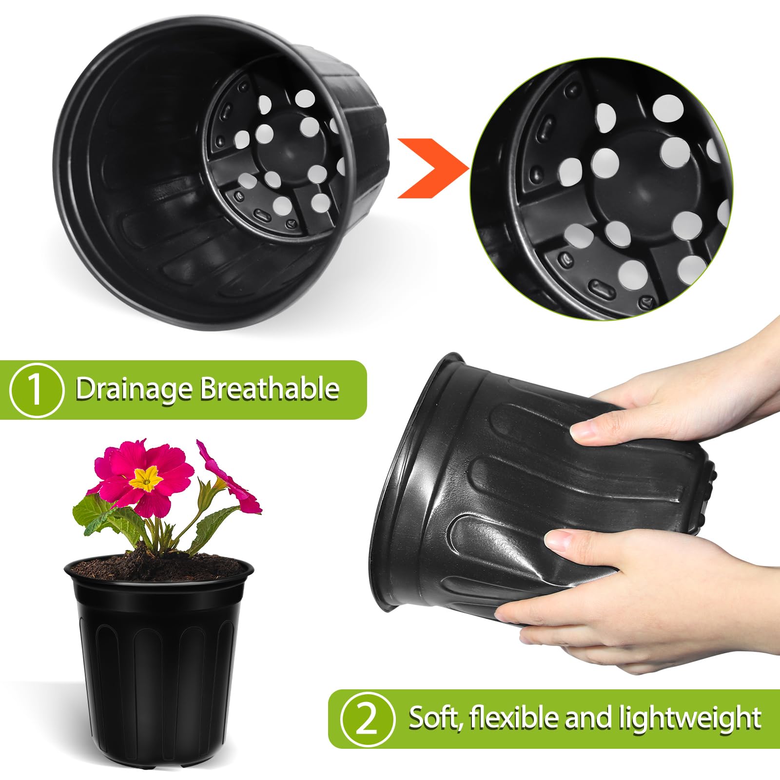 BeapTcely reusable seedling pots emphasize soft plastic material for repeated planting