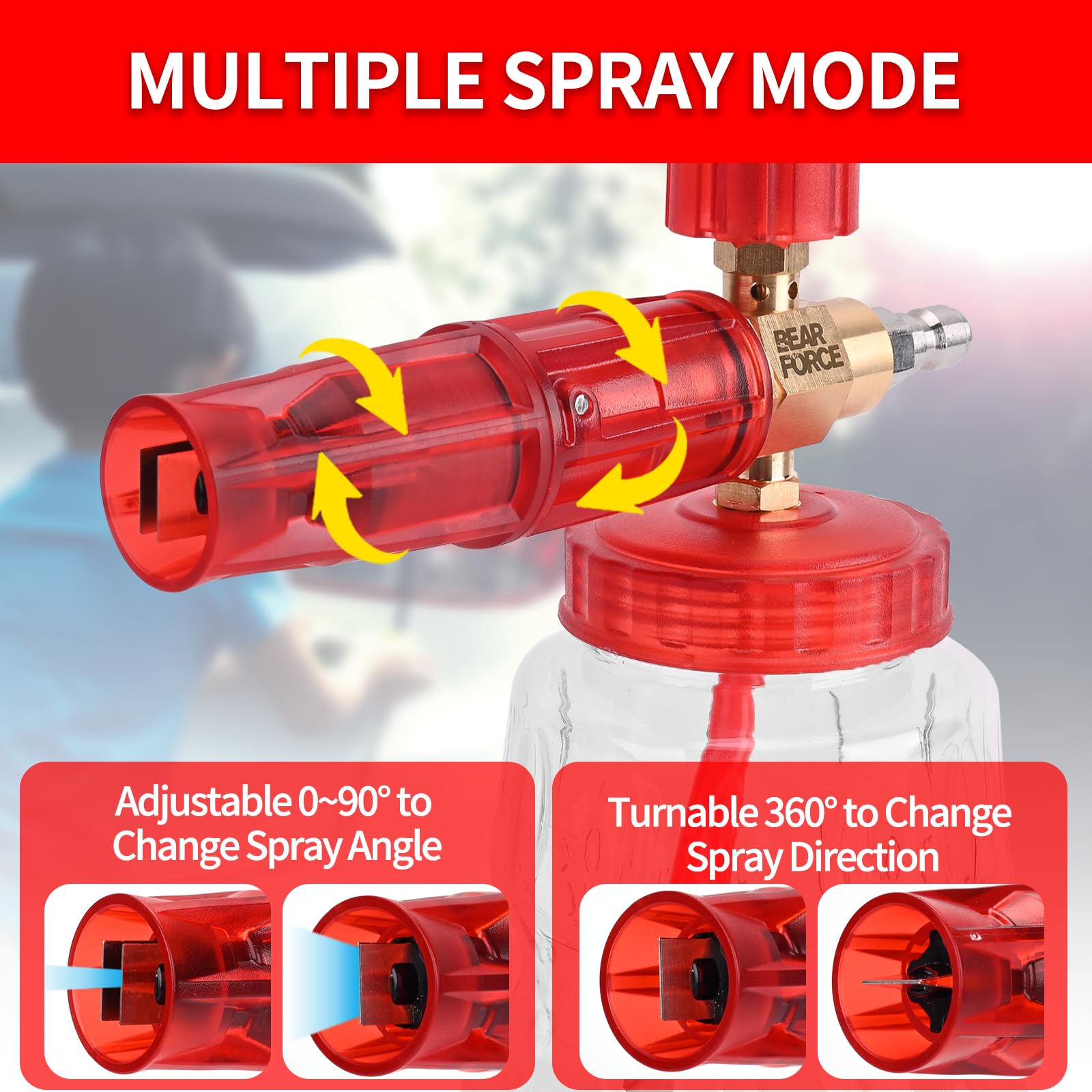 BEAR FORCE 1.10 mm nozzle included for thicker foam