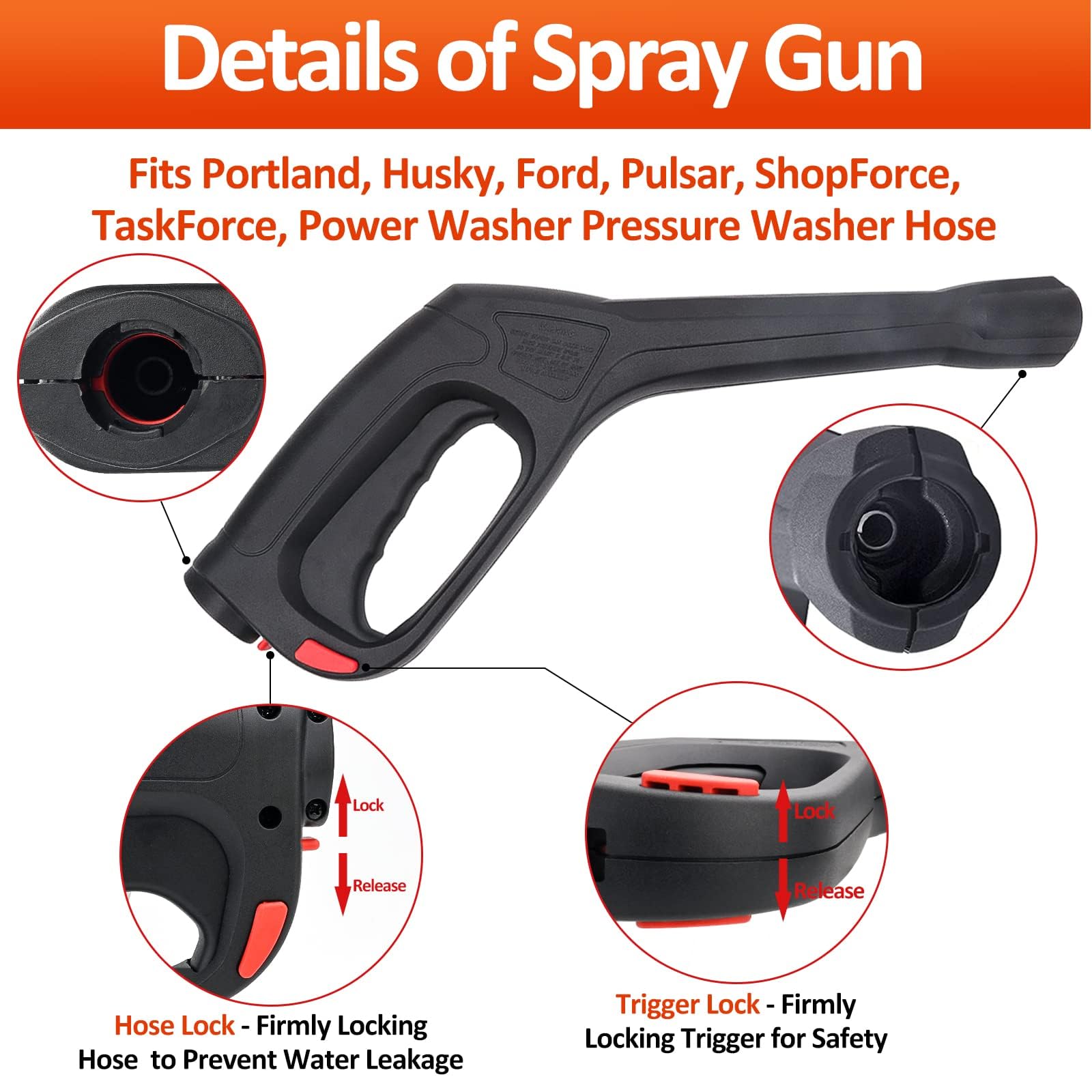 BEAR FORCE 32ft hose provides reach for larger outdoor areas.