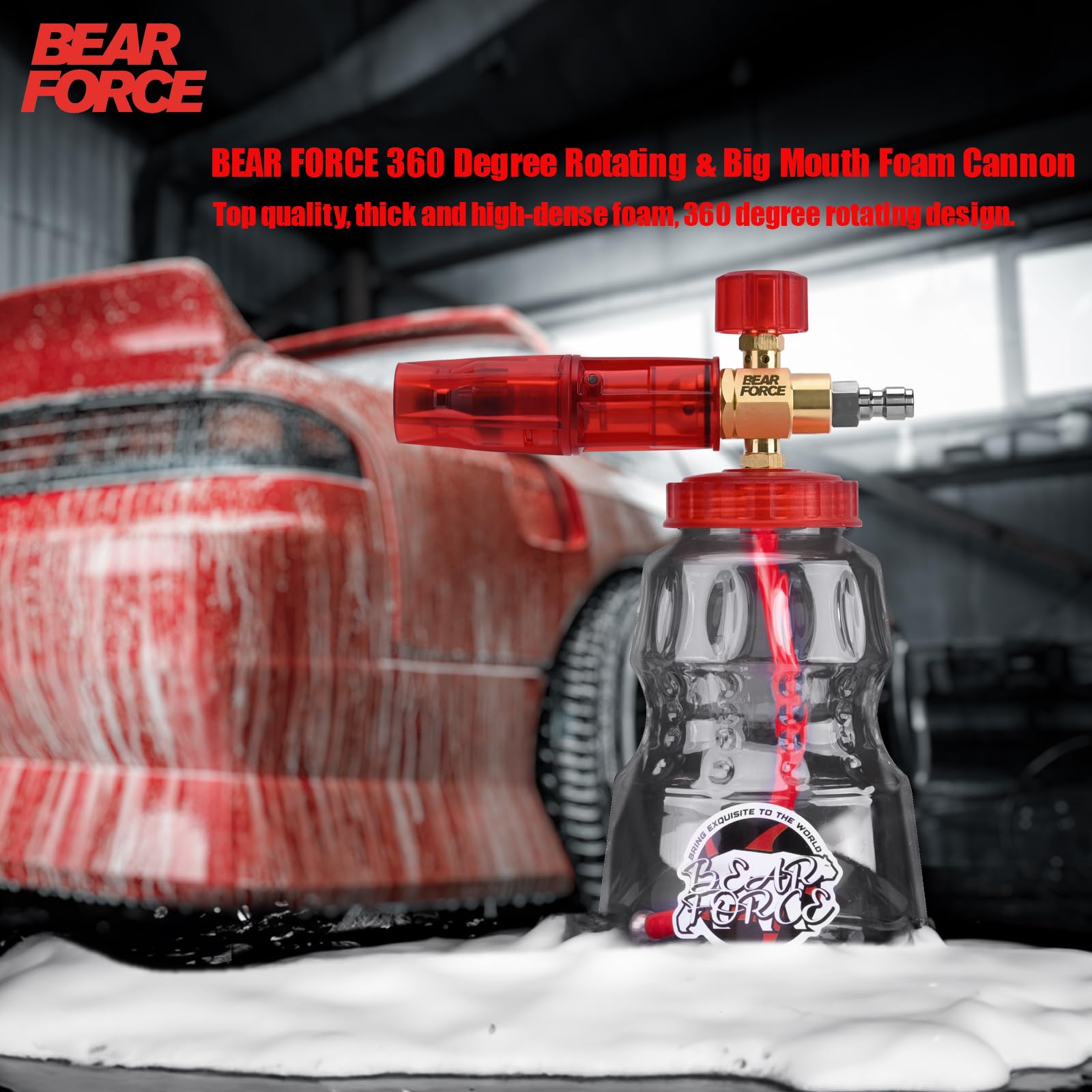 BEAR FORCE stainless steel filter on suction hose protecting paint