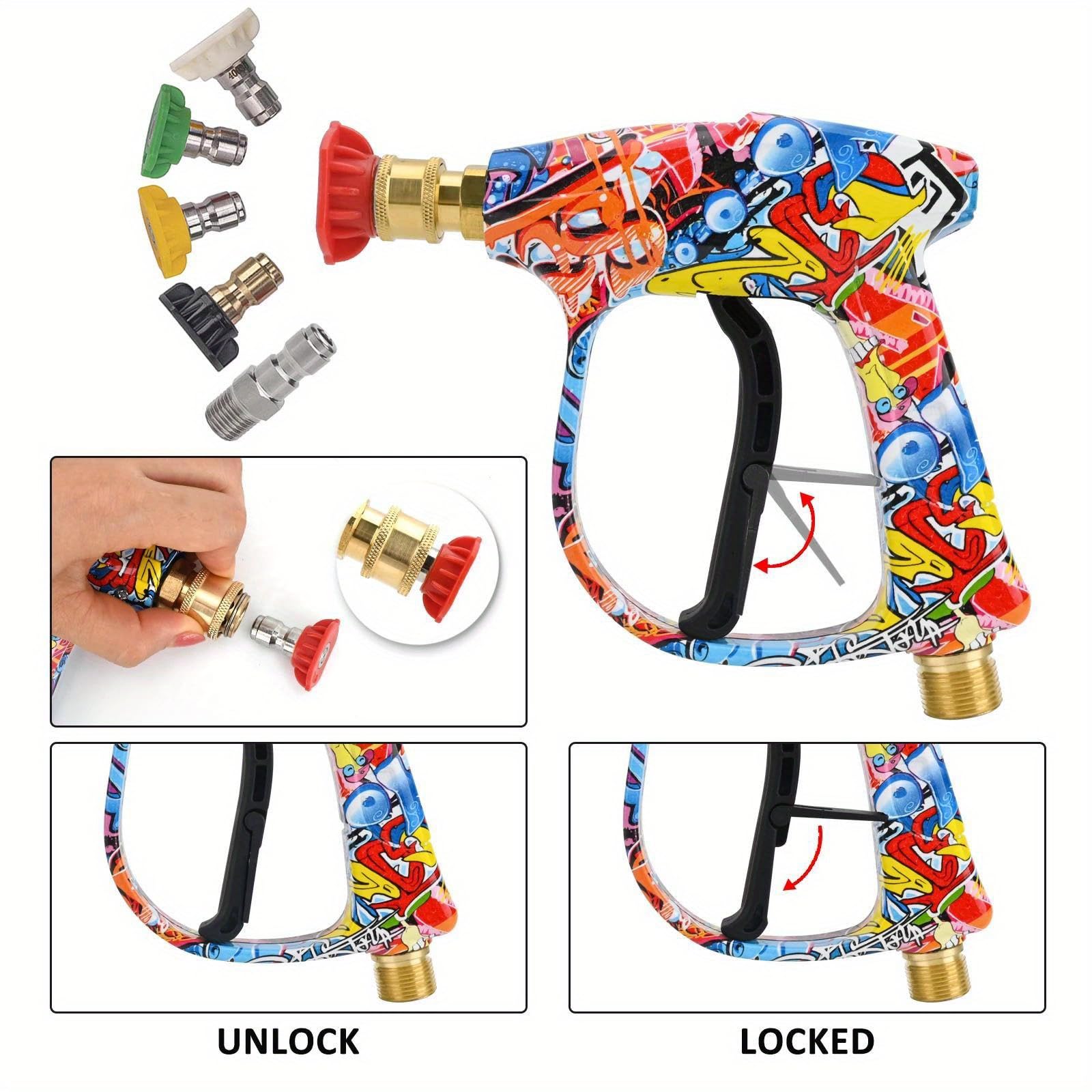 Bear Force in-use setup shows compact gun ideal for foam cannon tasks.