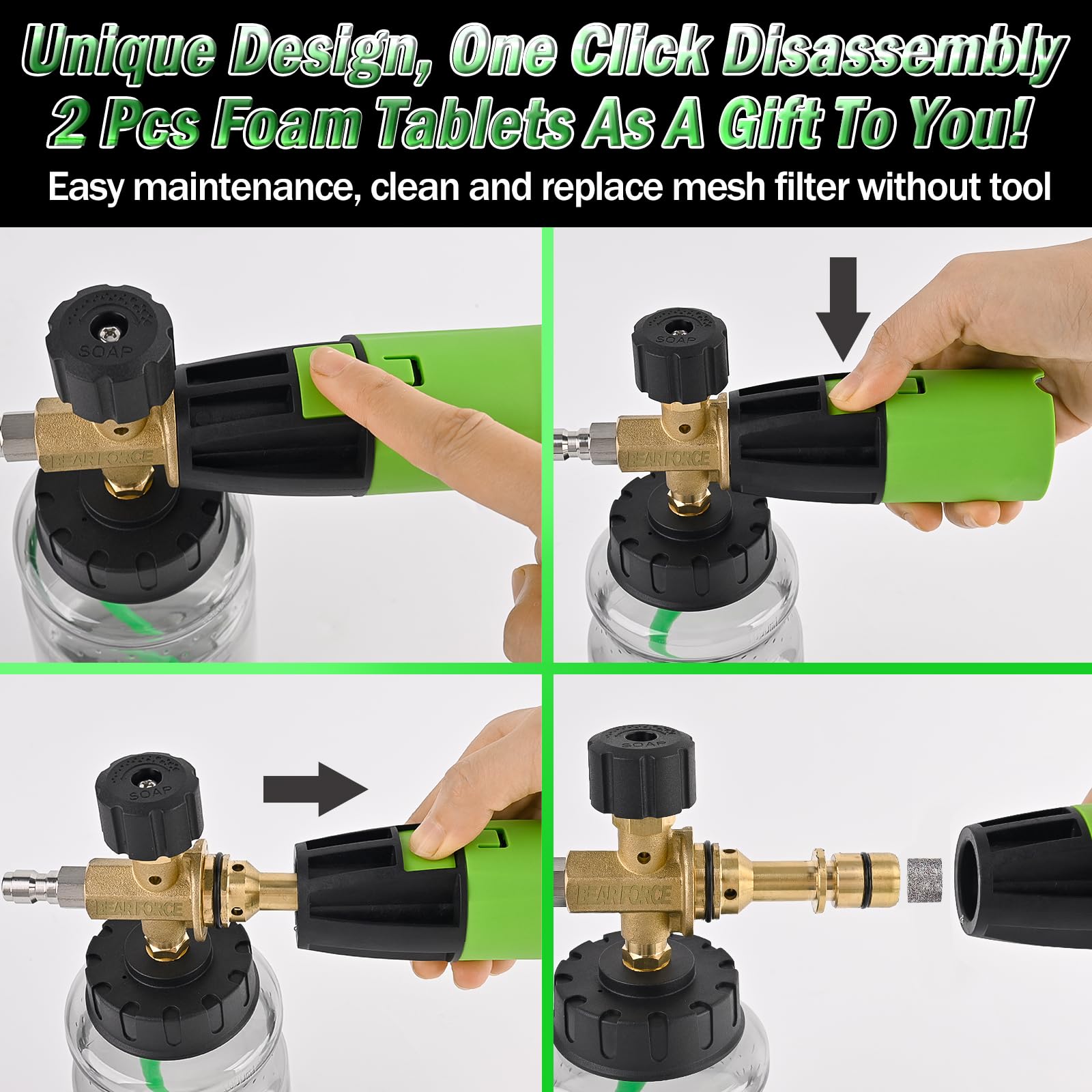 BEAR FORCE Pro+ brass connectors resist high pressure for durable performance