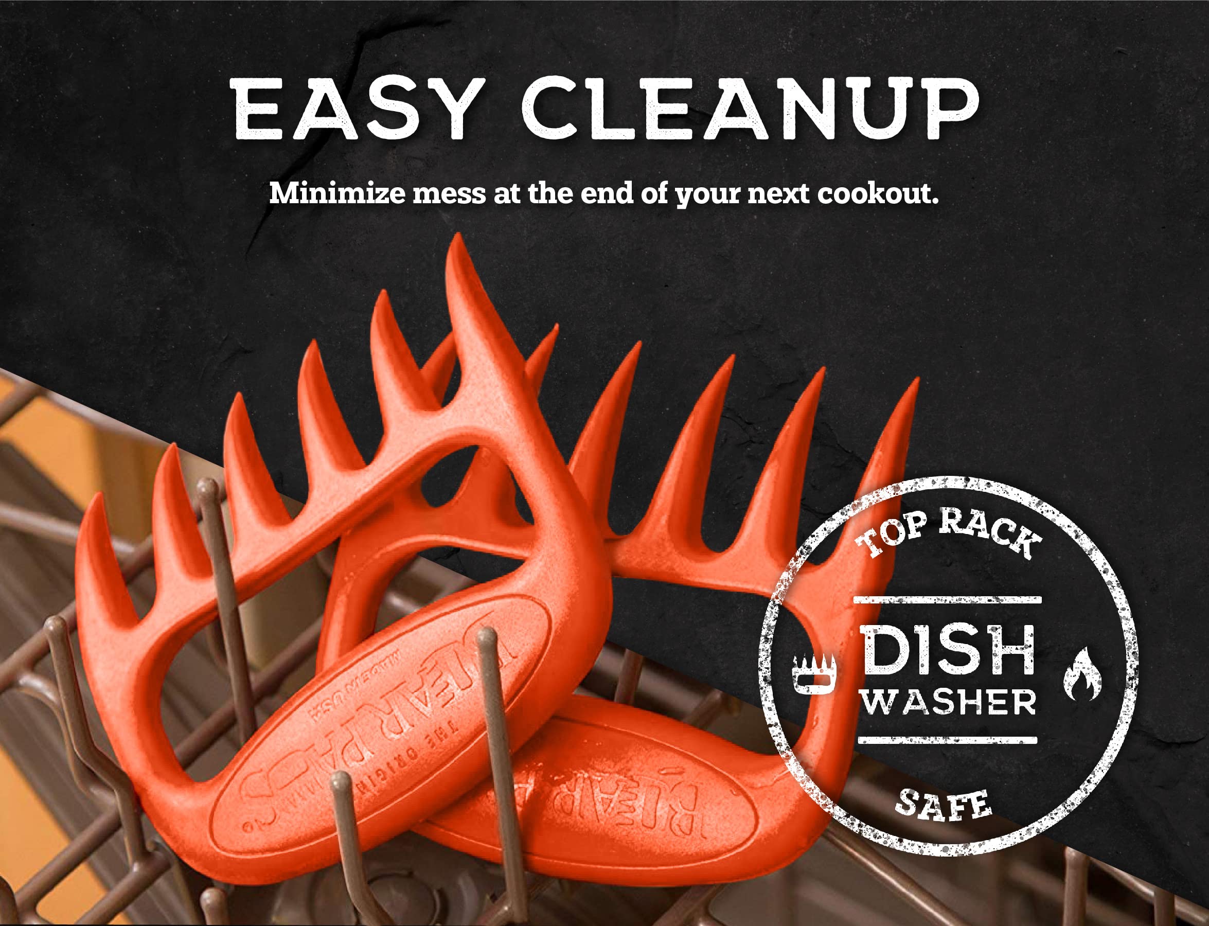 Bear Paws orange claws provide a confident grip for barbecues.