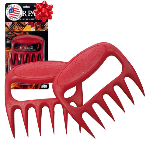 Bear Paws Meat Claws shredding pulled pork for easy serving.