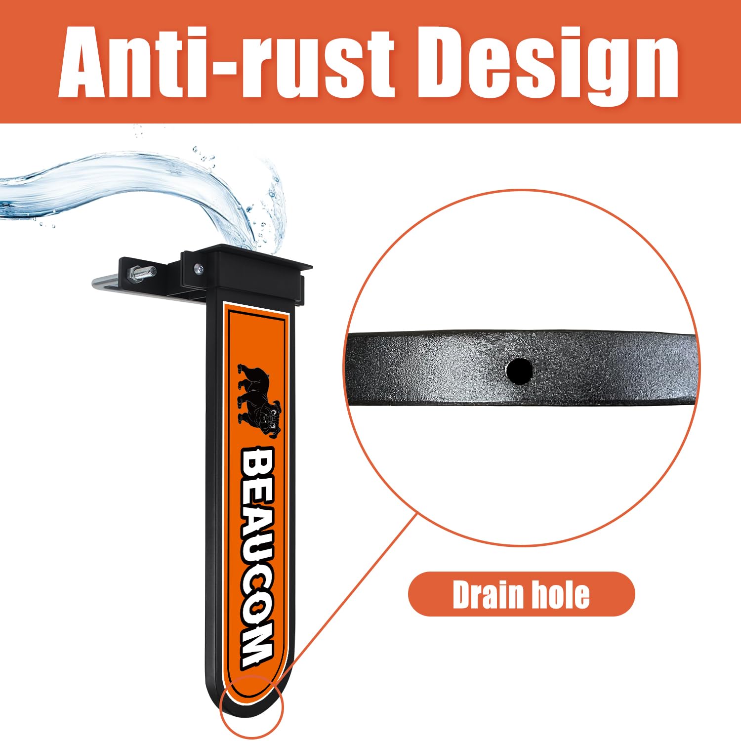 BEAUCOM Chainsaw Holder designed for rust-proof, weather-resistant outdoor durability.