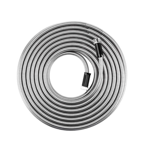 Beaulife metal garden hose 25ft connector with reinforced fittings for leak-free setup