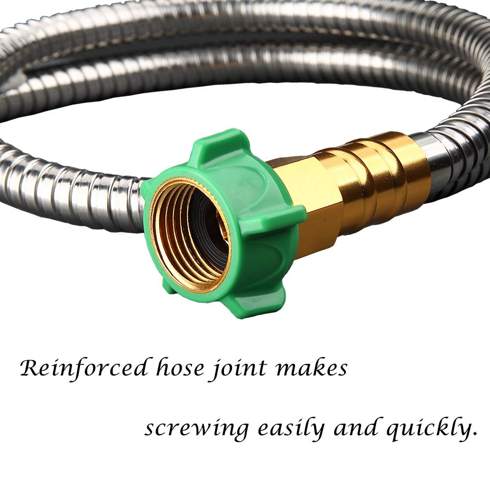 Beaulife stainless steel hose nozzle demonstrating easy grip and efficient water flow