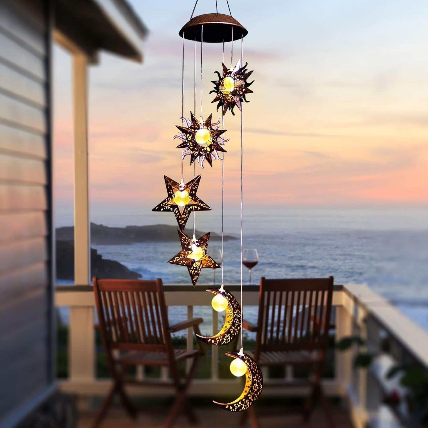 Auto-on at dusk delivers warm LED glow with no setup.
