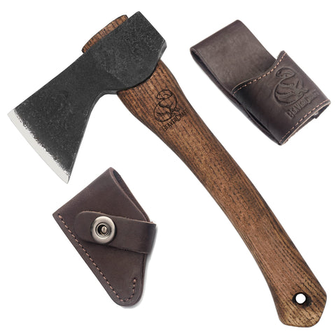 BeaverCraft AX1 forest axe with sturdy ash handle for reliable outdoor chopping.