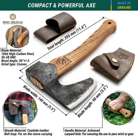 BeaverCraft AX6 ashwood handle offers ergonomic comfort during long sessions.