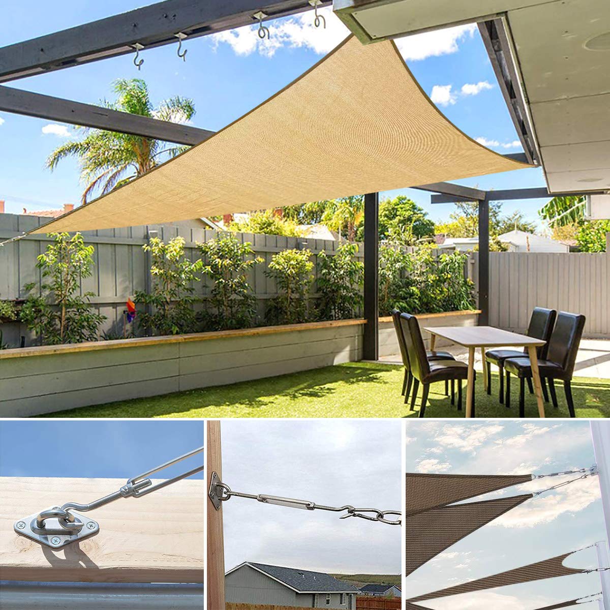 BEAYFILY diamond pad eye for secure anchor points on walls and patios.