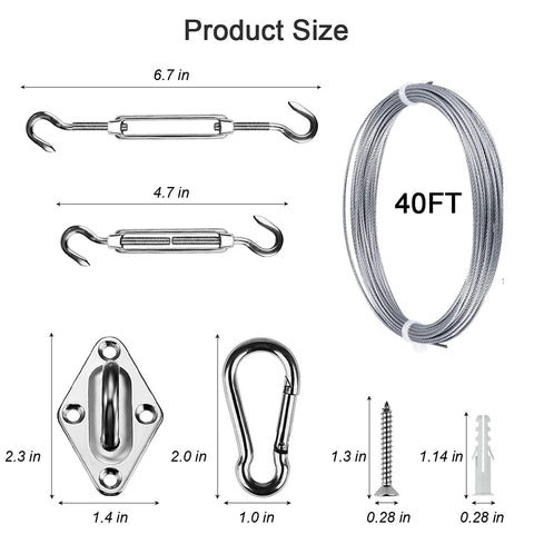 BEAYFILY rope clamps secure the line for reliable shade installation.