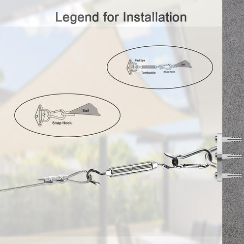 BEAYFILY turnbuckle enables easy tension adjustment for tight sails.