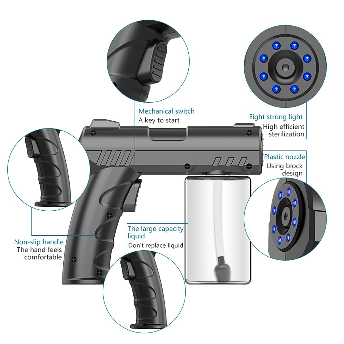 BEBESIRI nano sprayer portable design fits offices, classrooms, and homes.