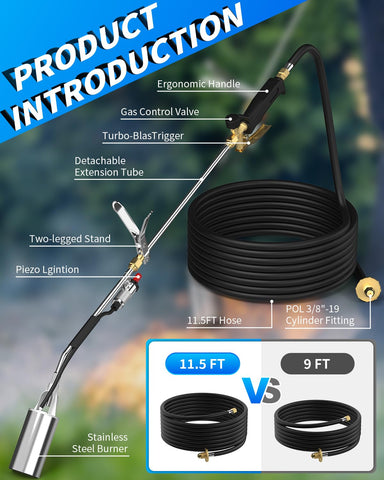 Long 11 5 ft hose increases reach and safety during outdoor work