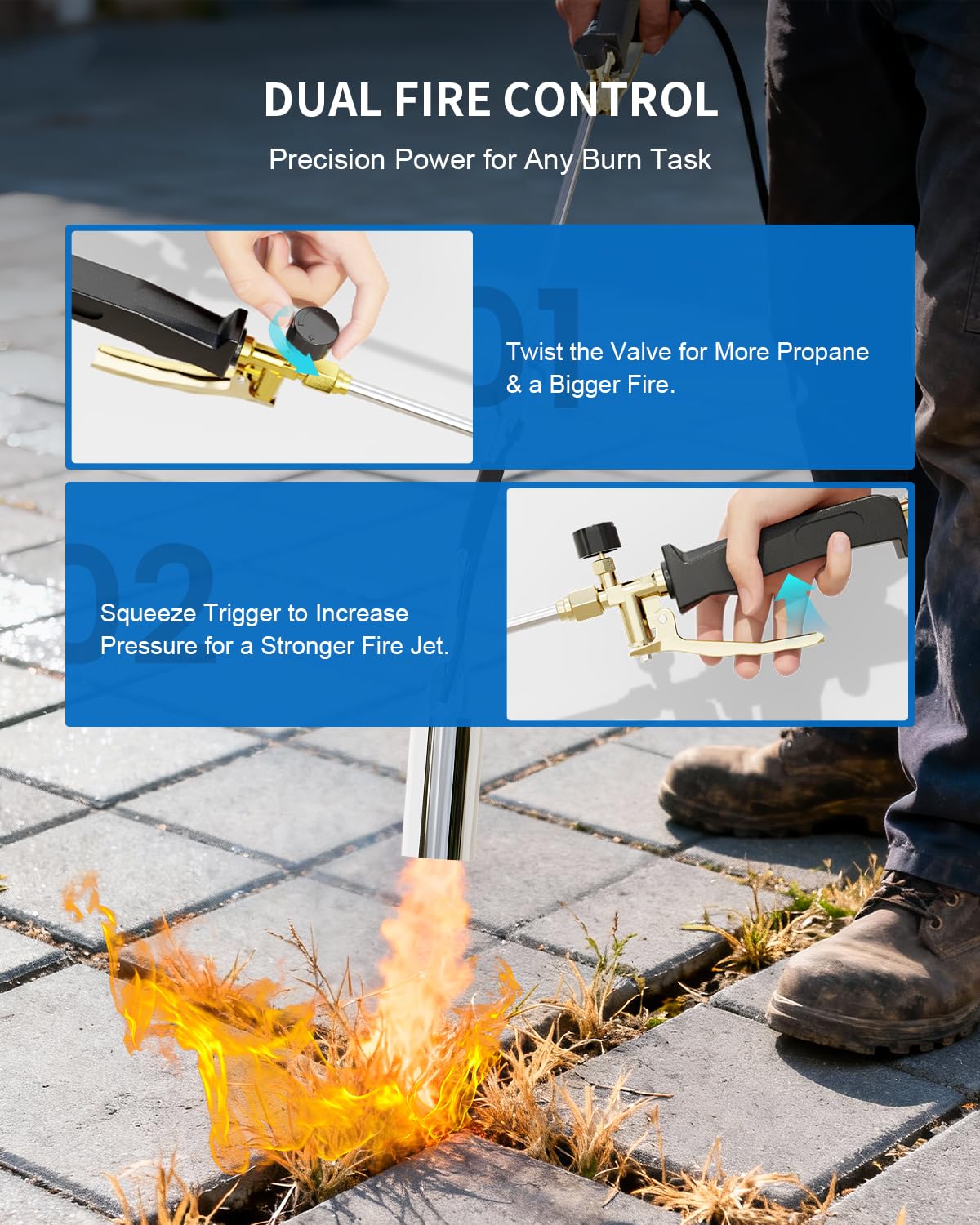 BEBOBLY extendable-length torch ready for high reach applications