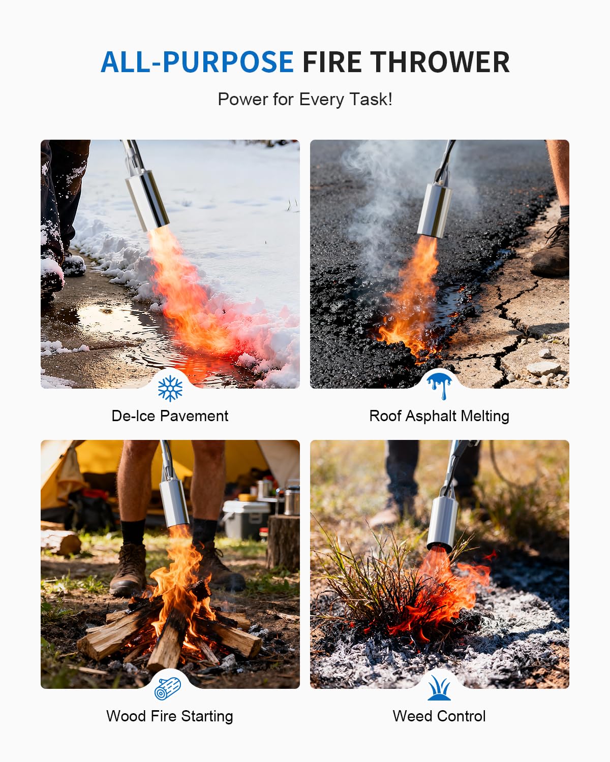 BEBOBLY multi-purpose fire tool suitable for weed control and more