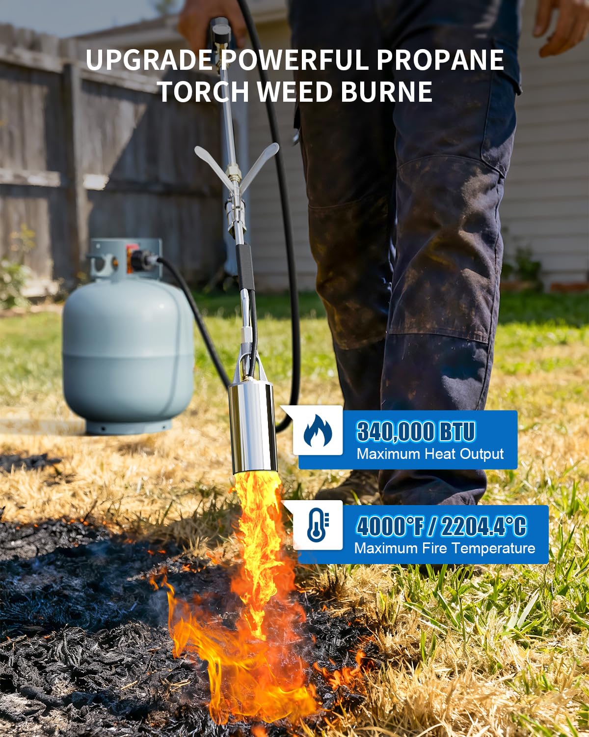 BEBOBLY torch featuring self-ignition system for quick startup