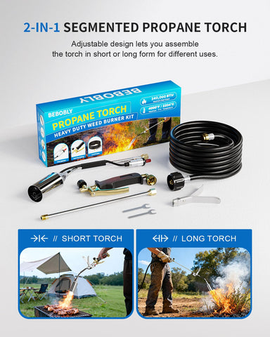 BEBOBLY torch used for weed control and year-round outdoor jobs