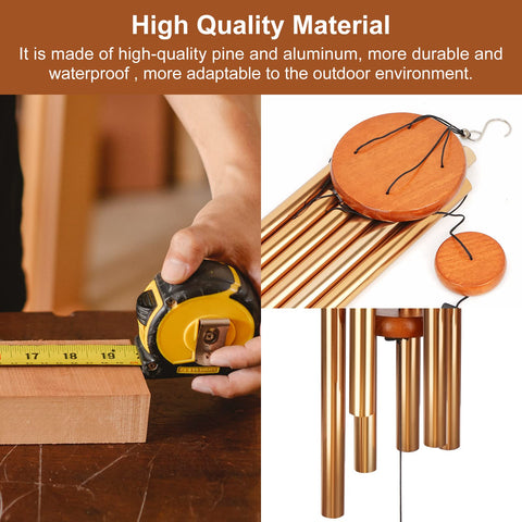 Beboligh wind chimes weather-resistant aluminum tubes withstand the elements.