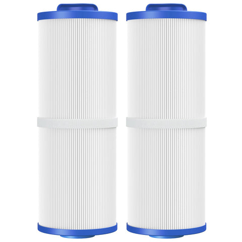 Beckacher 4CH-949 spa filter close-up highlighting Trilobal media for enhanced filtration and easy maintenance.