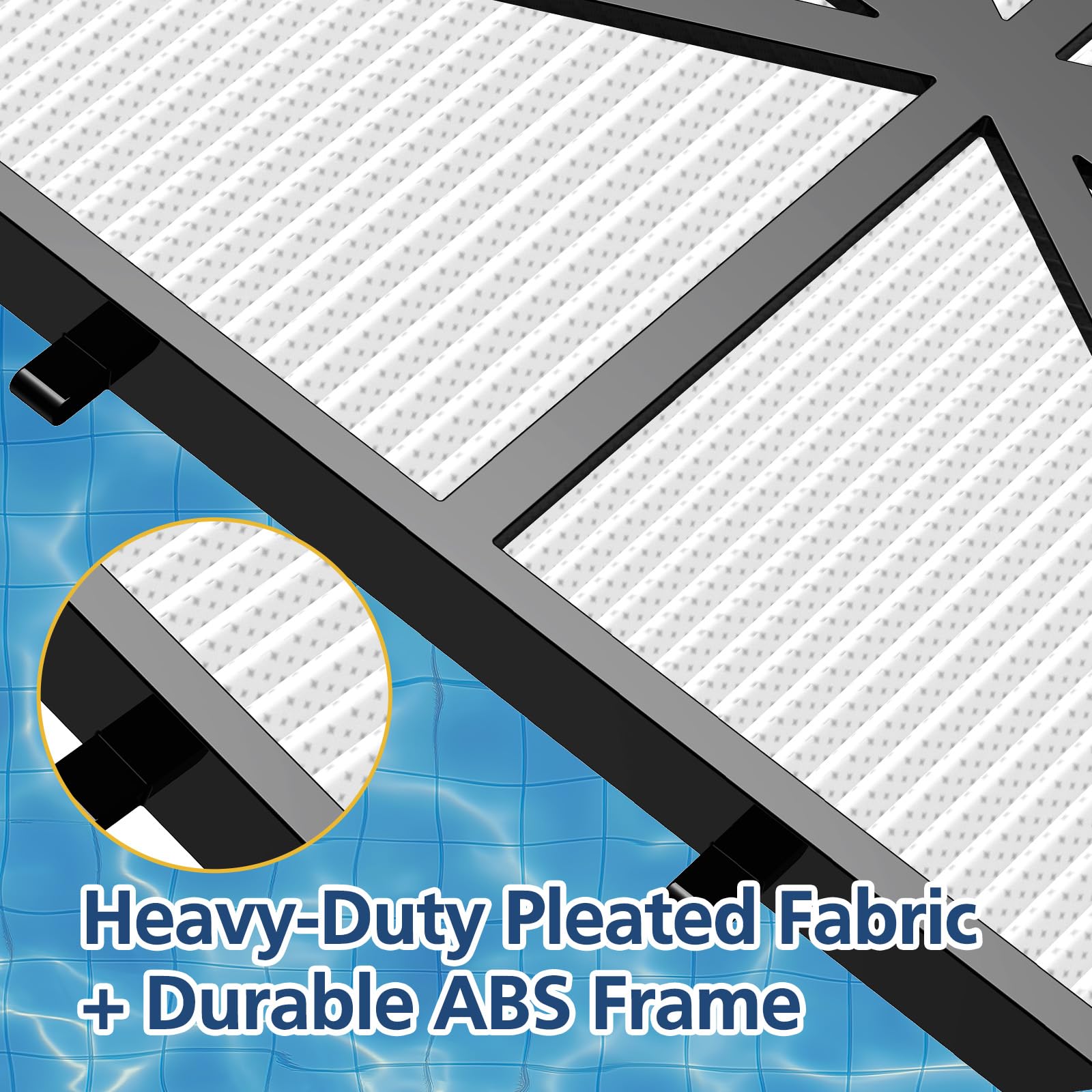 Beckacher durable ABS frame supports long-lasting performance in pool cleaning.