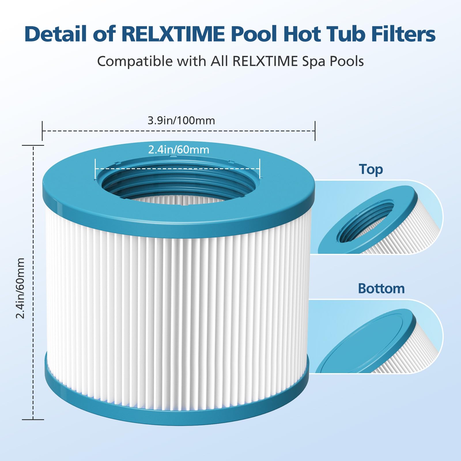 Beckacher filter cover relxtime 8-pack protecting cartridges and extending service life.
