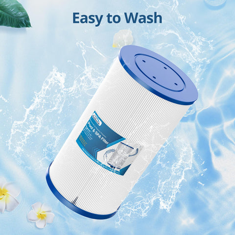 Beckacher filtration performance image shows debris removal and clearer water