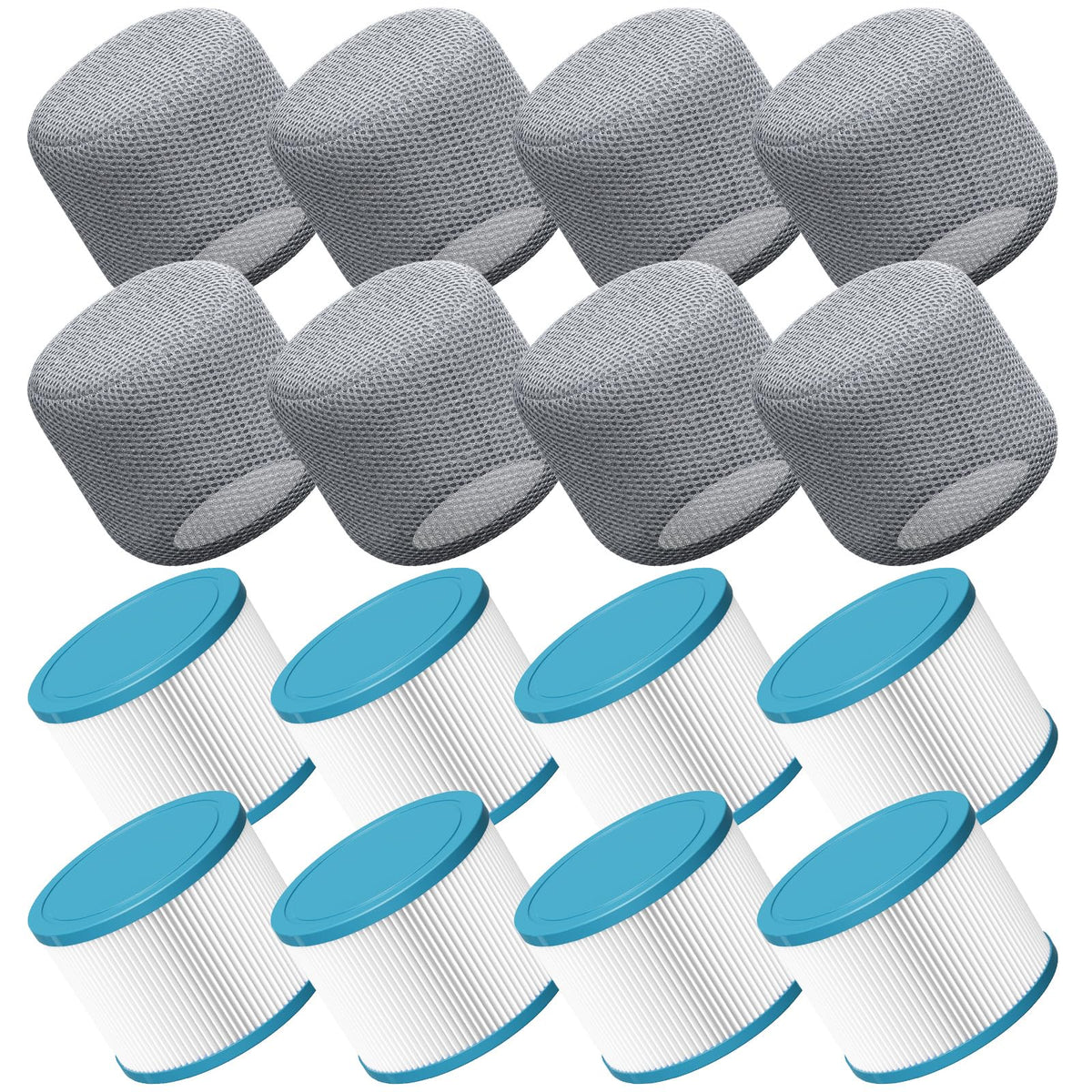 Beckacher hot tub filter relxtime 8-pack for reliable spa filtration and easy maintenance.