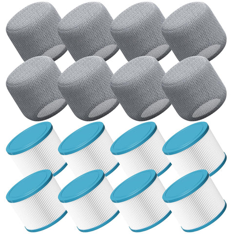 Beckacher hot tub filter relxtime 8-pack for reliable spa filtration and easy maintenance.