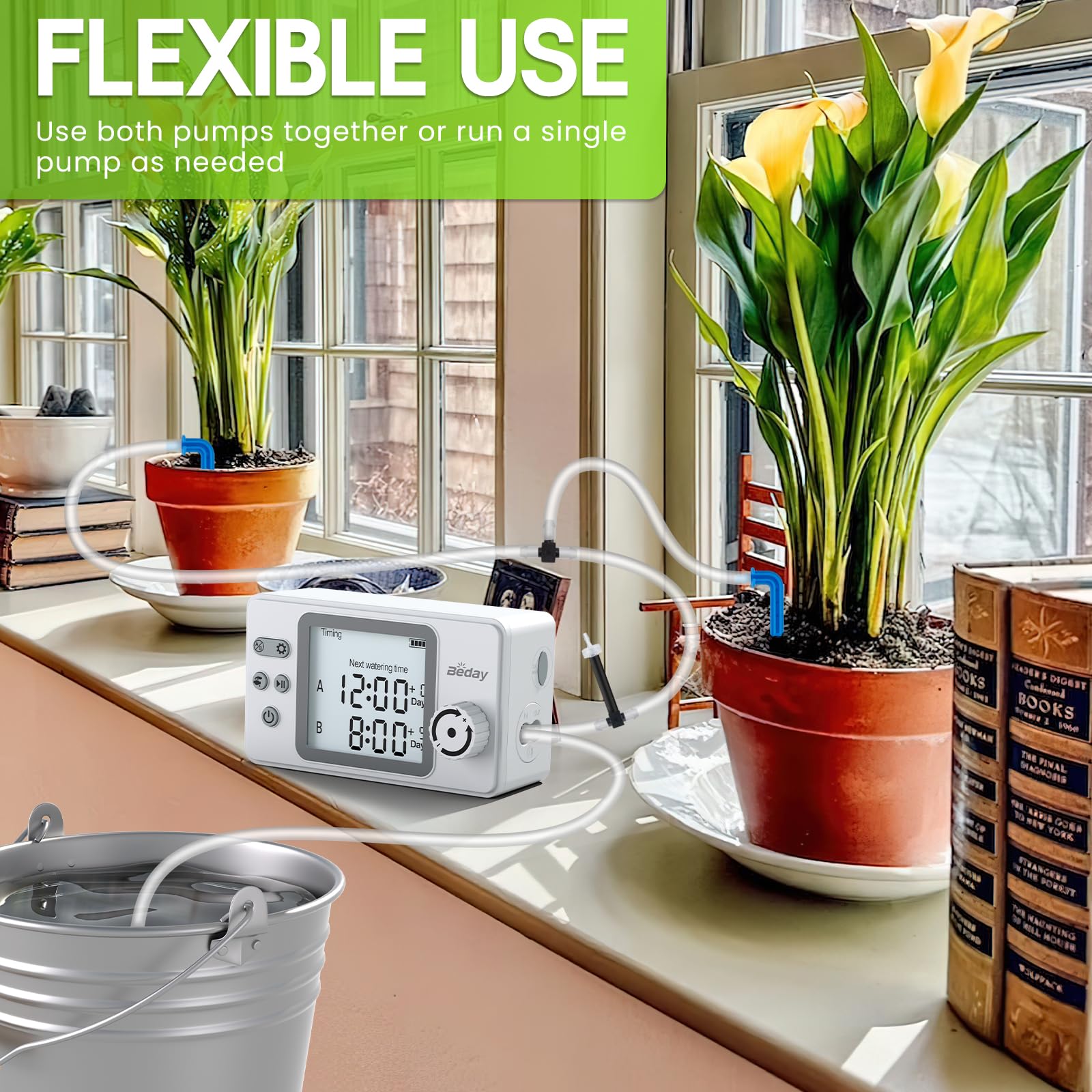 Beday supports up to 30 plants delivering consistent root watering