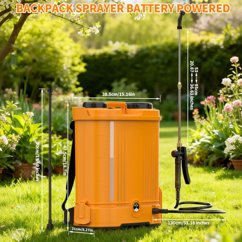 Bedena telescoping wand extends reach to tall shrubs for precise treatment.