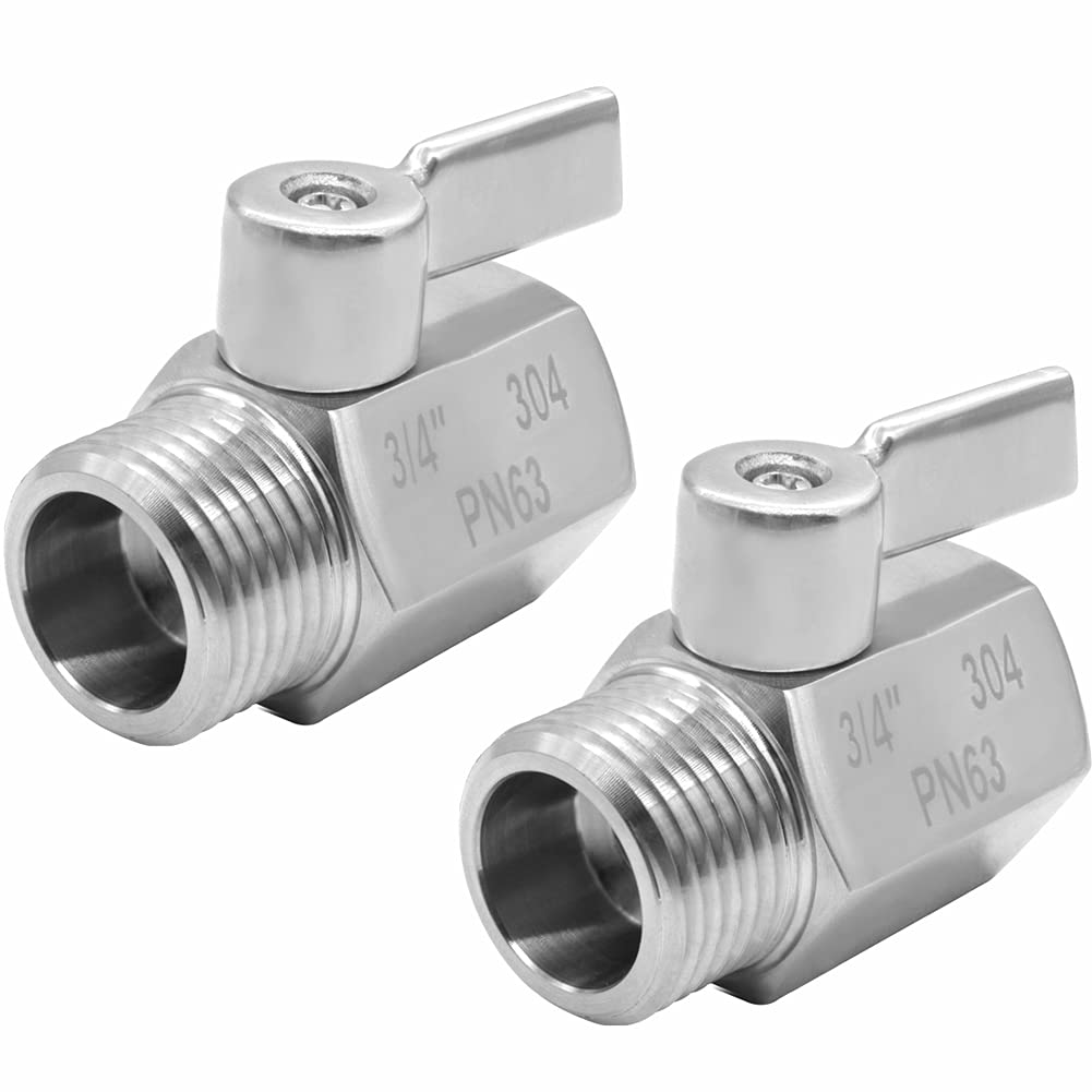 Beduan 3/4 inch shut off valve with GHT threads for durable garden hose connections.