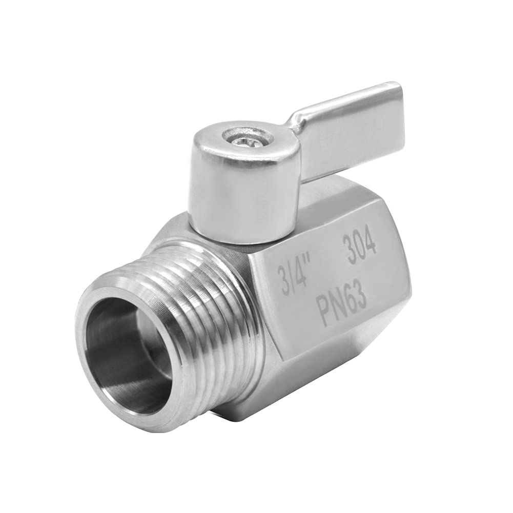 Beduan stainless steel 3/4 shut off valve close-up showing durable construction