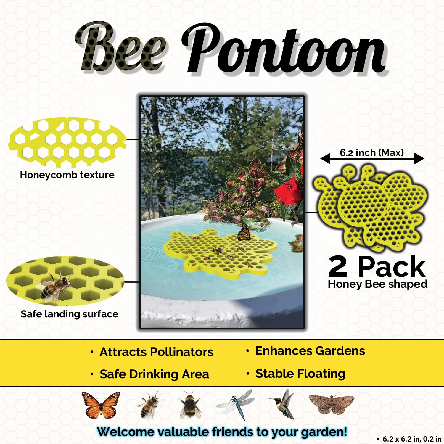 Bee Pontoon durable weather resistant materials stand up to outdoor use.