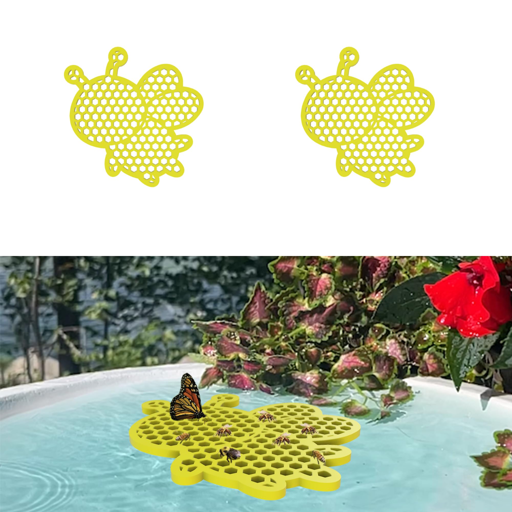 Bee Pontoon honeycomb landing platform invites pollinators to drink safely.