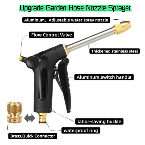 BEEBTBMAKE Upgrade with flow-control adjustable nozzle for powerful jet or soft mist.