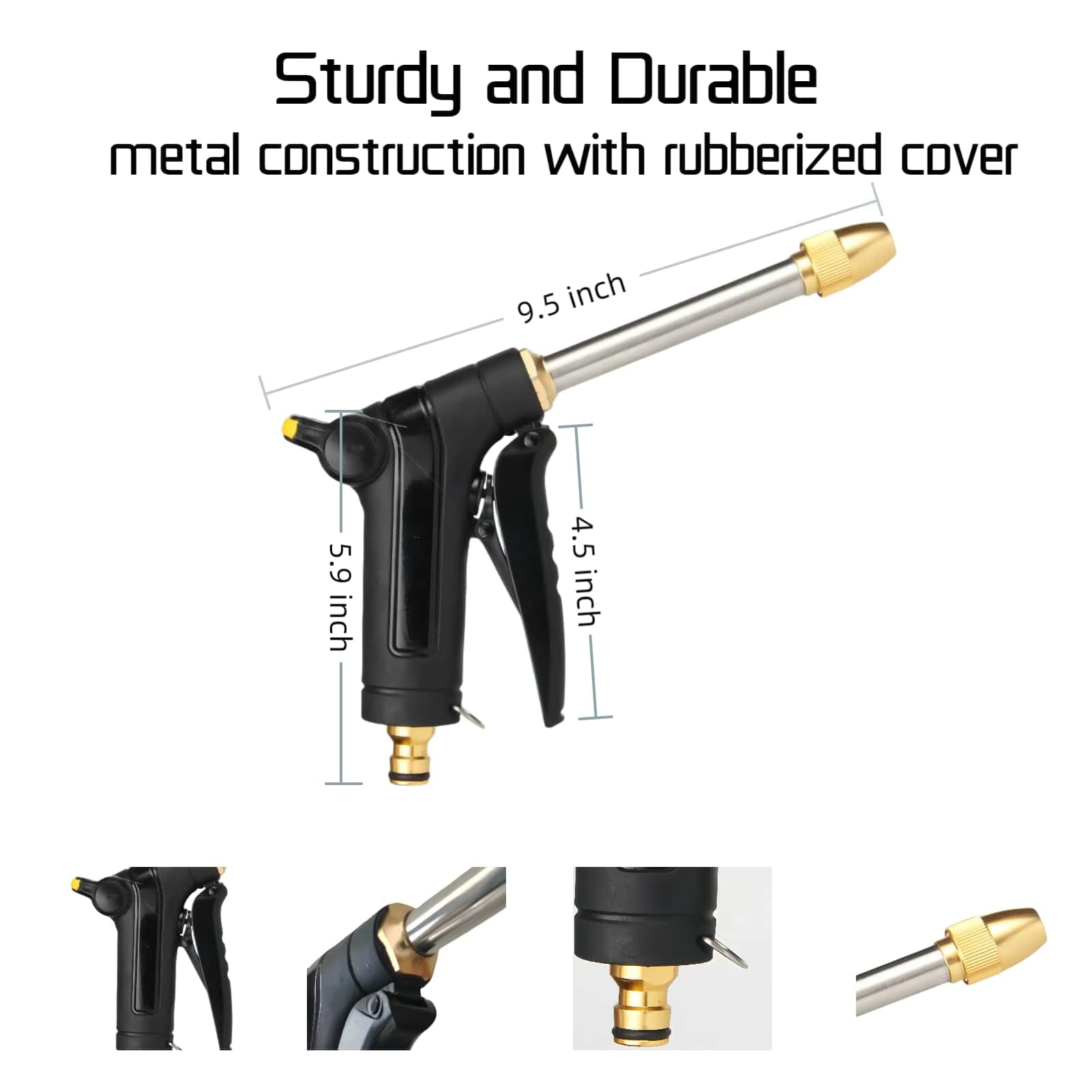BEEBTBMAKE Upgrade compatible with standard 3/4 inch hose threads for quick setup.